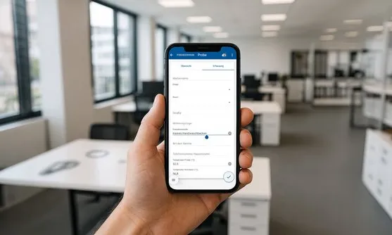 diaLIMS Mobile App auf einem Smartphone